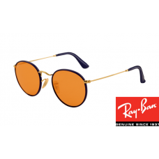 Replica Ray-Ban RB3475Q Sunglasses Purple Frame Orange Lens