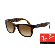 Fake Ray Ban RB4105 Folding Wayfarer Sunglasses Tortoise Frame