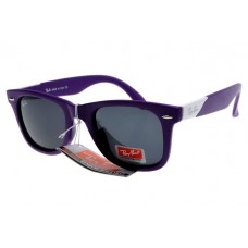 Fake Ray Ban RB2157k ultra wayfarer sunglasses purple frame gray lens