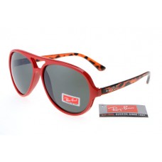 Replica Ray Bans RB4125 cats 5000 polishing red leopard frame 