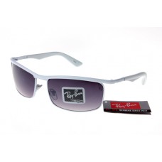 Replica Ray Ban RB3459 sunglasses white frame gradient purple lens