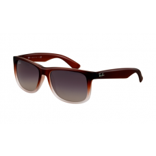 Fake Ray Bans RB4165 Justin Rubber Brown Gradient with transparent