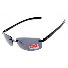 Fake Ray Ban RB8304 tech sunglasses black frame grey lens