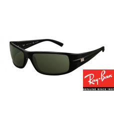 Fake Ray-Ban RB4057 Sunglasses Black Frame Green Lens
