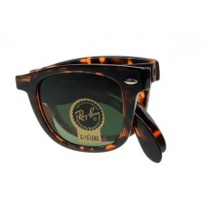 Fake Ray Ban sunglasses RB4105 folding brown black fleck frame