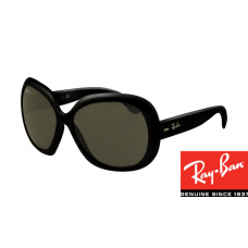 Fake Ray-Ban RB4098 Jackie Ohh II Sunglasses Black Frame Green Lens