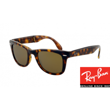 Wholesale Fake Ray-Ban RB4105 Folding Wayfarer Sunglasses Tortoise Frame